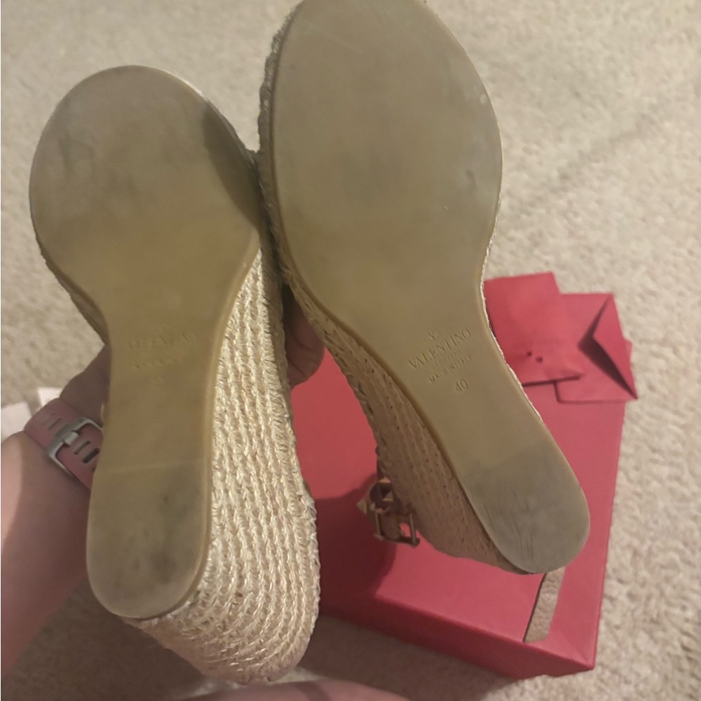 Valentino Beige Studded Espadrilles - Picture 5 of 7